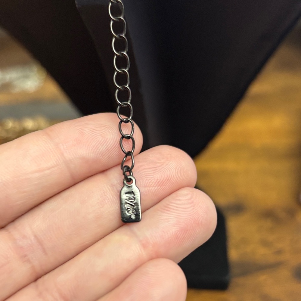 1928 Silver Necklace with Blue Accents - Picture 2 of 5